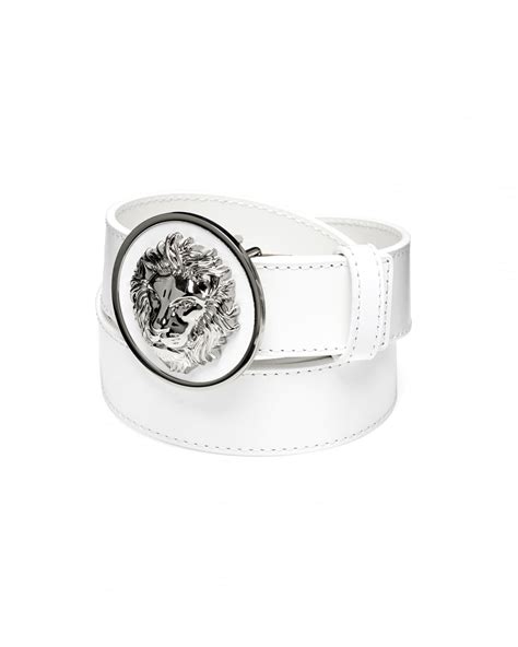 mens white versace belt